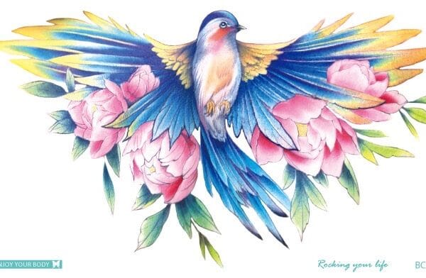 Large Back & Chest colorful Traditional Tattoo Stickers (BC-209) — Press-On Nails by Daisy Labs