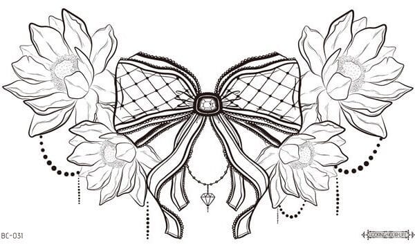 Large Back & Chest colorful Traditional Tattoo Stickers (BC-209) — Press-On Nails by Daisy Labs