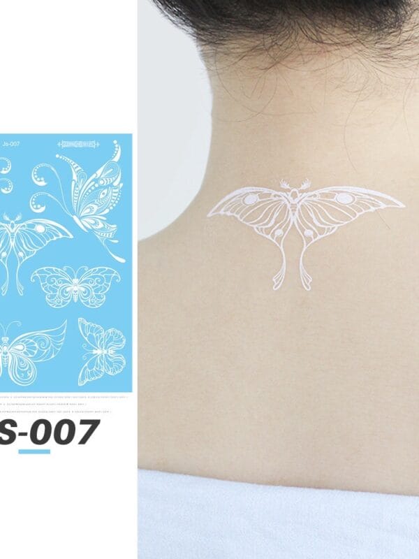 White Traditional Tattoo Stickers (JS-003) — Press-On Nails by Daisy Labs