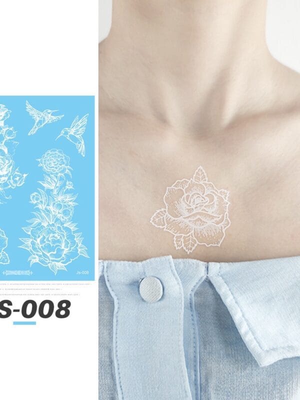 White Traditional Tattoo Stickers (JS-003) — Press-On Nails by Daisy Labs