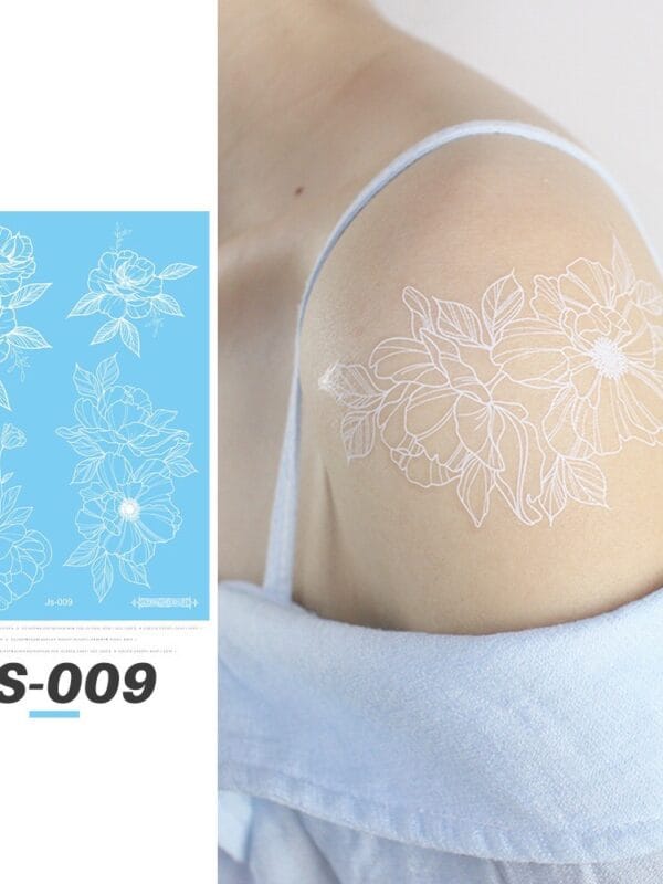 White Traditional Tattoo Stickers (JS-003) — Press-On Nails by Daisy Labs
