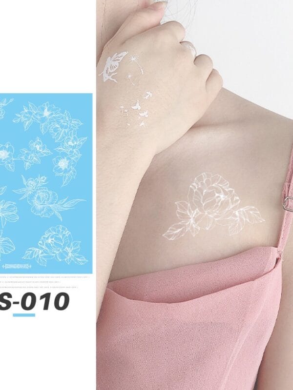 White Traditional Tattoo Stickers (JS-003) — Press-On Nails by Daisy Labs