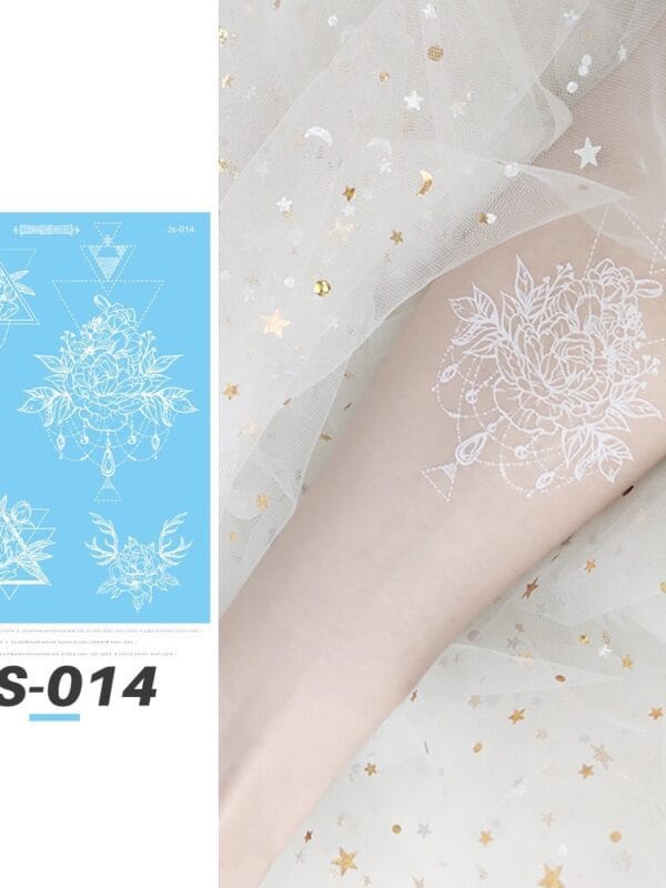 White Traditional Tattoo Stickers (JS-003) — Press-On Nails by Daisy Labs
