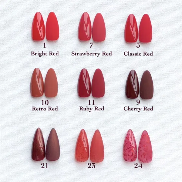 RED Solid Glitter Shade